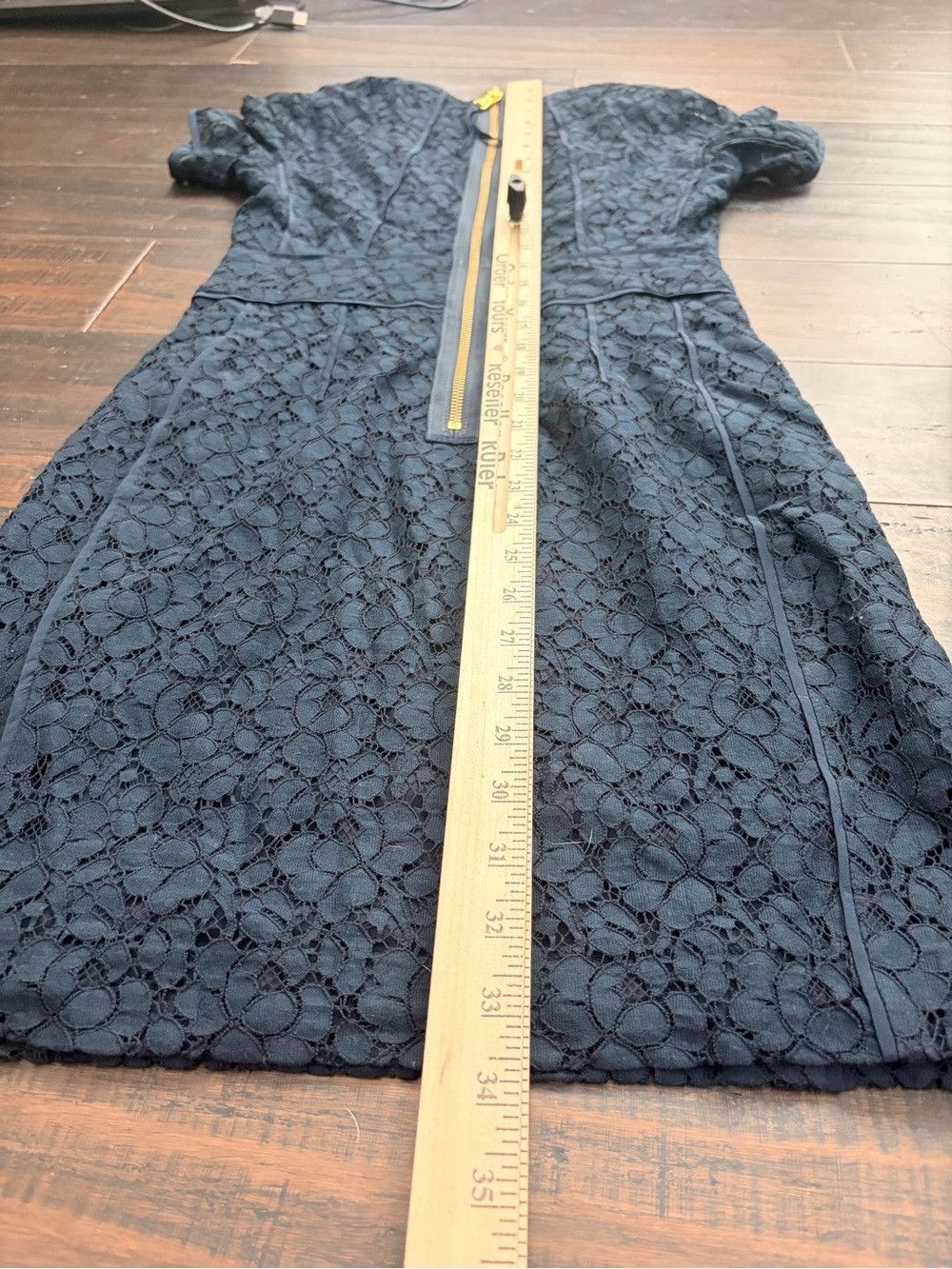 Classic Navy Scoop-Neck Dress Marc by Marc Jacobs blue lace dress back zipper - Picture 6 of 8